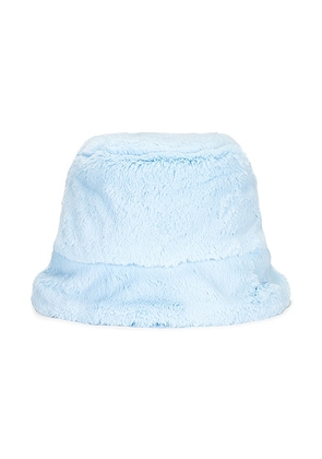 Gladys Tamez Millinery Faux Fur Bucket Hat in Light Blue - Baby Blue. Size all.