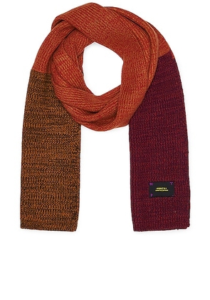 Waste Yarn Project Mimi Scarf in Brown - Rust. Size all.