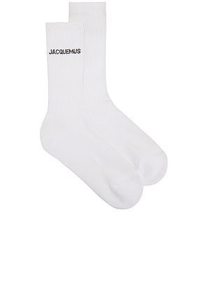 JACQUEMUS Les Chaussettes Jacquemus in White - White. Size 43 (also in ).
