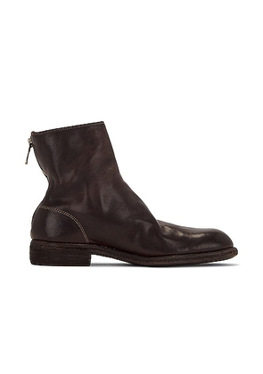 Guidi Back Zip Boot Full Grain Leather in Brown - Chocolate. Size 42 (also in 44, 45).