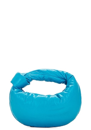Bottega Veneta Mini Jodie Top Handle Bag in Pool & Brass - Blue. Size all.