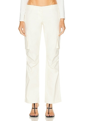 Miaou Raven Cargo Pant in Creme - Cream. Size L (also in M, S, XL).