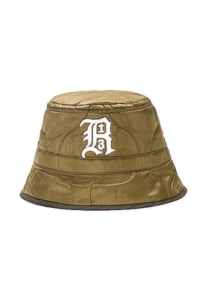 R13 Bucket Hat in Olive - Olive. Size all.