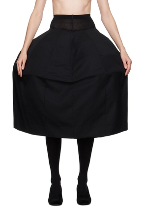 Comme des Garçons Black Paneled Midi Skirt