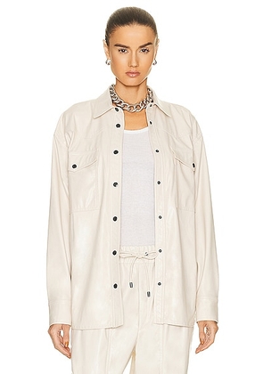 Isabel Marant Etoile Berny Shacket in Chalk - Cream. Size 34 (also in 42).
