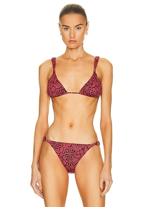 Ulla Johnson Catalina Bikini Top in GLADIOLA - Red. Size S (also in ).