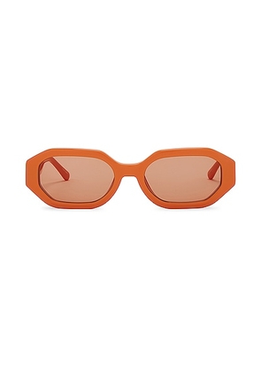 THE ATTICO Irene Geometric Sunglasses in Orange - Orange. Size all.
