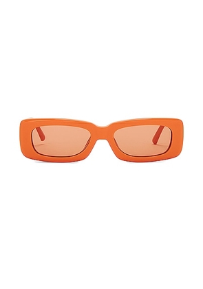 THE ATTICO Mini Marfa Rectangular Sunglasses in Orange - Orange. Size all.