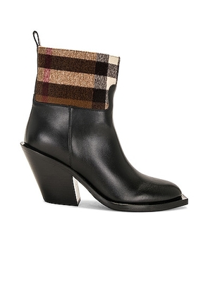 Burberry Danielle Low Boot in Black & Dark Birch Brown - Brown. Size 35 (also in 35.5, 36.5, 37, 37.5, 38, 38.5, 39, 39.5, 40, 41).