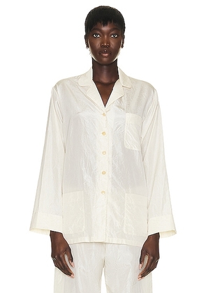 The Row Morpheus Shirt in Off White - Cream. Size L (also in ).