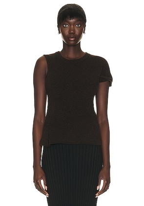 The Row Charlise Top in Smokey Brown - Brown. Size L (also in S).