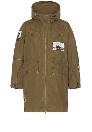 Undercover Coat in Khaki Green - Army. Size 3 (also in ).