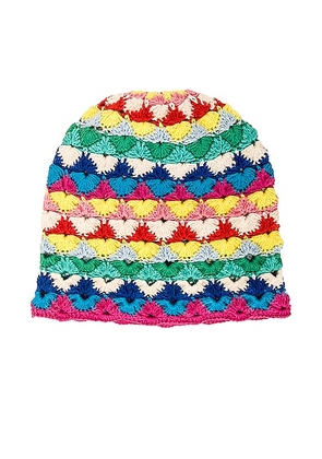 ALANUI Over the Rainbow Handmade Beanie in Multicolor - Pink. Size all.