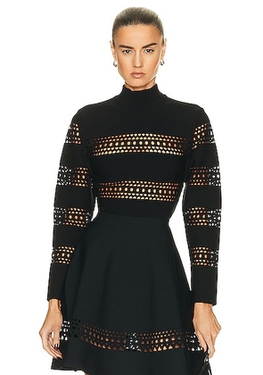 ALAÏA Vienne Sweater in Noir ALAÏA - Black. Size 36 (also in 40, 42).