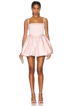MARIANNA SENCHINA Bustier Sleeveless Mini Dress in Rose Antica - Blush. Size M (also in L, S).