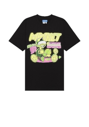 Market Smiley High Score T-shirt in Black - Black. Size S (also in L).