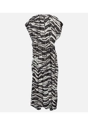 Stella McCartney Zebra-print cotton maxi dress