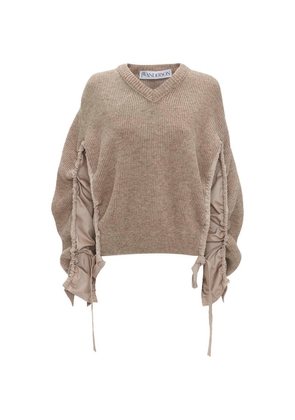Jw Anderson Wool-Blend Ruched Sweater