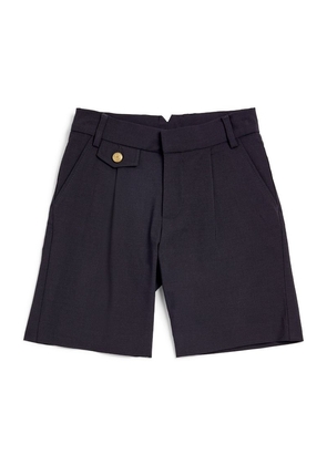 Eleventy Kids Wool Pleated Suit Shorts (2-16 Years)