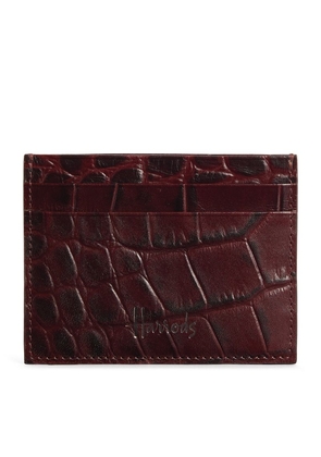 Harrods Croc-Embossed Leather Wembley Card Holder