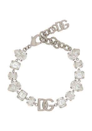 Dolce & Gabbana Rhinestone Dg Logo Bracelet