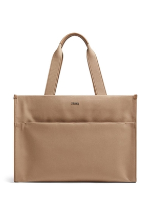 Zegna Cotton-Leather Tote Bag