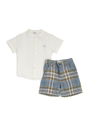 Il Gufo Check Shorts And Shirt Set (6-36 Months)