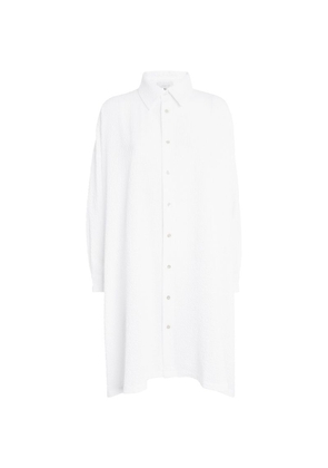 Eskandar Cotton Seersucker Shirt Dress