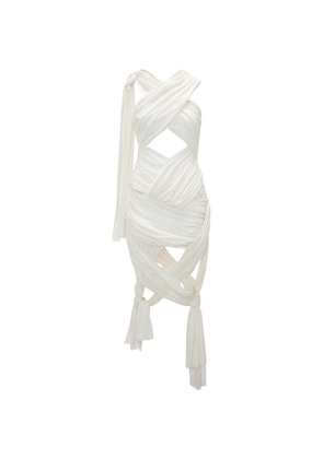 Jw Anderson Cotton-Blend Midi Wrap Dress