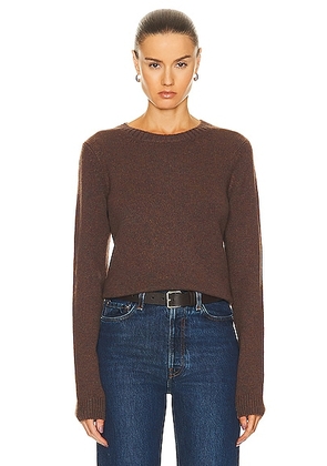 KHAITE Diletta Sweater in Umber - Burgundy. Size M (also in L, S, XS).