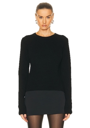 KHAITE Diletta Sweater in Black - Black. Size M (also in L, S, XS).