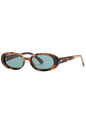 LE Specs Outta Love Oval-frame Sunglasses - Havana