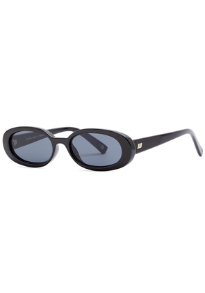 LE Specs Outta Love Oval-frame Sunglasses - Black