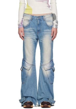 OPEN YY Blue Cinch Strap Jeans