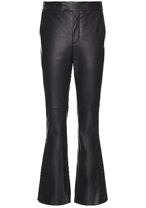 Amiri Leather Kick Flare Pant in Black - Black. Size 46 (also in 48, 50, 52).