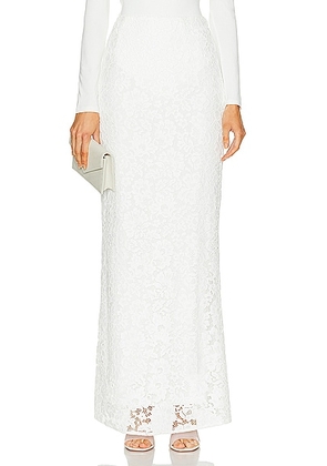 SANS FAFF Florence Maxi Skirt in White - White. Size L (also in M, S, XS).