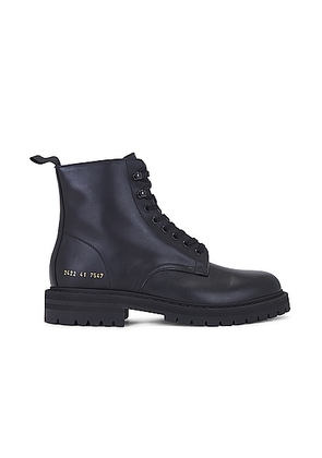Common Projects Combat Boot in Black - Black. Size 40 (also in 43, 44, 45, 46).