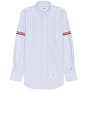 Thom Browne Straight Fit Long Sleeve Shirt in MED GREY - Grey. Size 1 (also in 2, 3, 4).