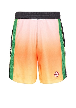 Casablanca Football Shorts in Gradient - Orange. Size L (also in M, S, XL).
