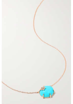 Andrea Fohrman - Mini Galaxy 14-karat Gold, Turquoise And Diamond Necklace - Rose gold - One size