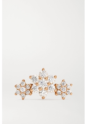 MARIA TASH - Flower Garland 18-karat Rose Gold Diamond Earring - One size