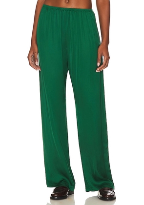 DONNI. Silky Pant in Green. Size S.