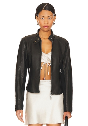 Free People x We The Free Max Faux Moto Jacket in Black. Size M, S, XS.