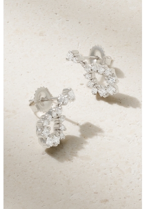 Suzanne Kalan - 18-karat White Gold Diamond Earrings - One size