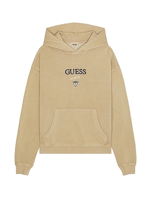 Guess Originals Baker Logo Hoodie in Nude. Size S, XL/1X.