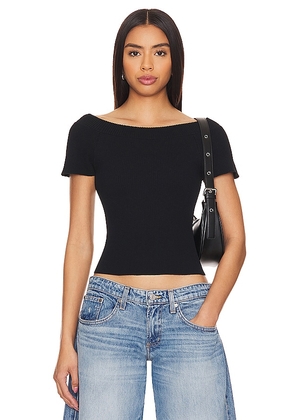 Free People X Intimately FP Ribbed Seamless Off Shoulder Top In Black in Black. Size M/L, XS/S.