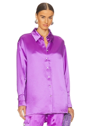 retrofete Kit Shirt in Purple. Size S, XS.