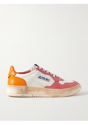 Autry - Super Vintage Distressed Leather Sneakers - Orange - IT35,IT36,IT37,IT38,IT39,IT40,IT41,IT42