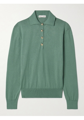 Blazé Milano - Alegria Silk And Cotton-blend Sweater - Green - 0,1,2,3,4
