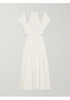 Chloé - Cutout Ribbed Wool Gown - White - x small,small,medium,x large